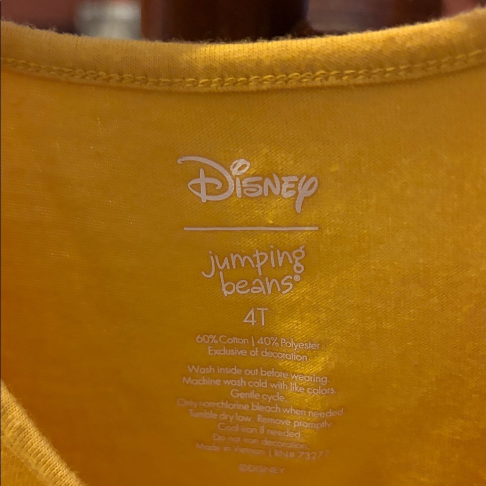 Disney Yellow Dress with Cartoon Characters - Picture 2 of 5